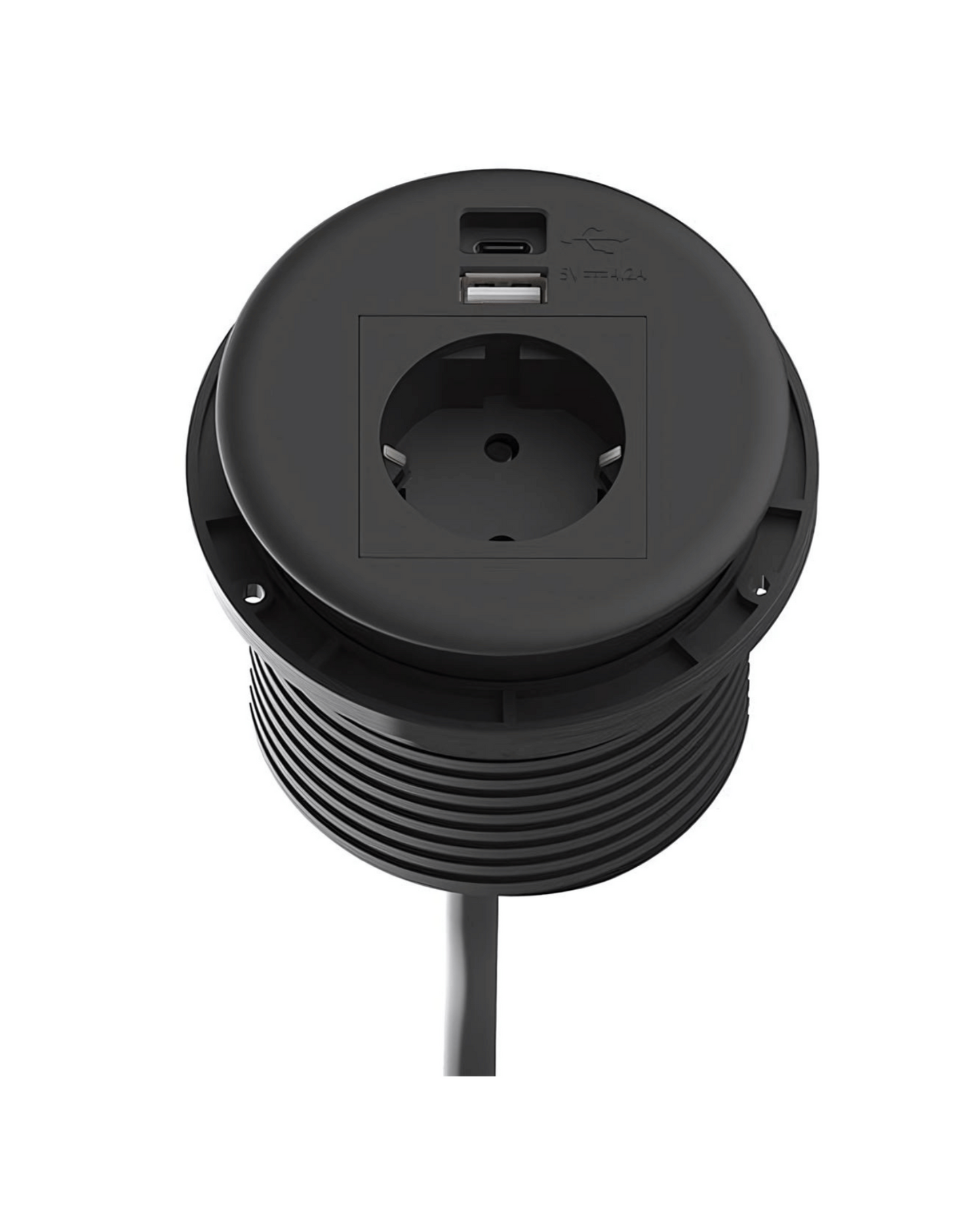Stekkerdoos enkel 1X Stopcontact + USB Type A+C (5VDC 4.2A) met verlengsnoer