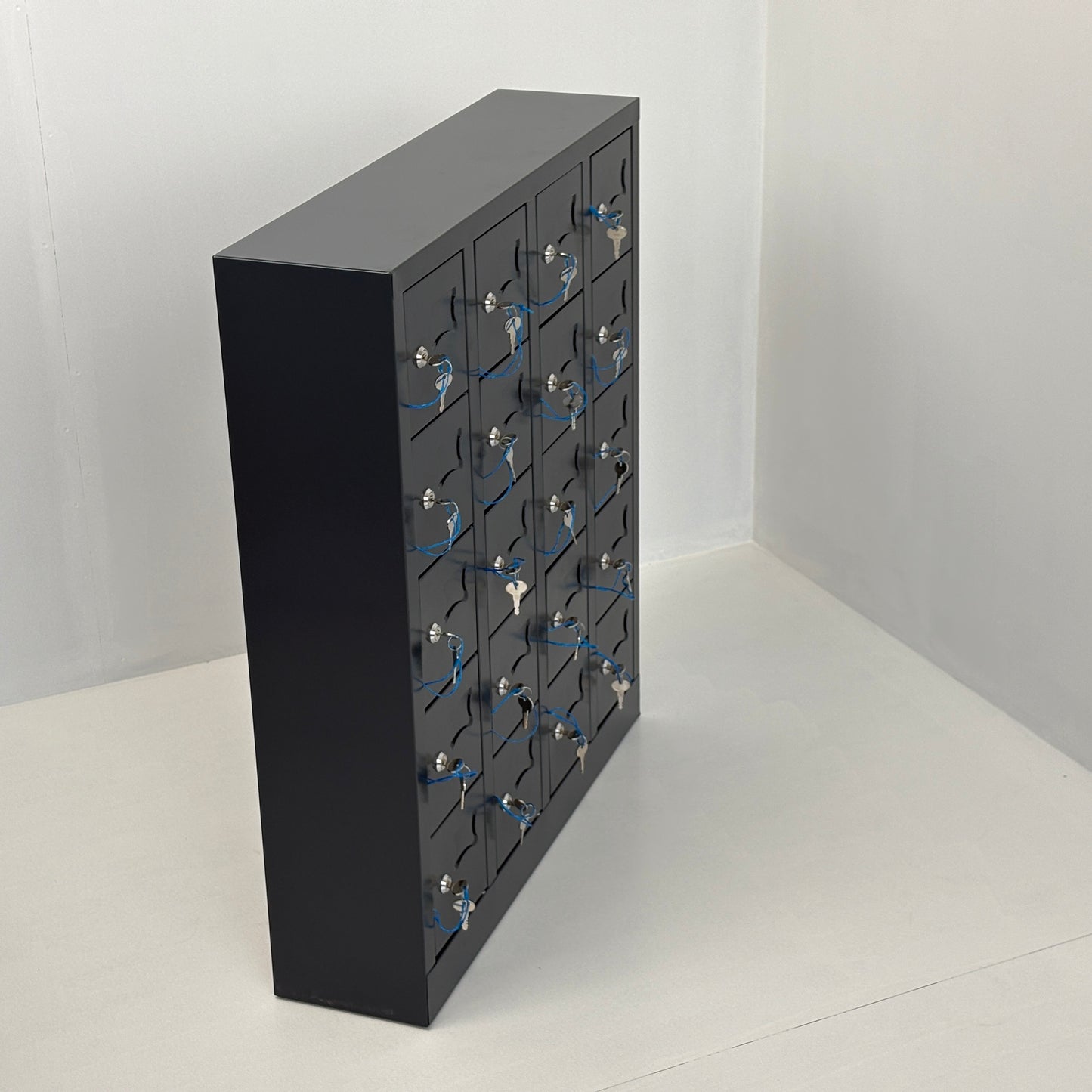 Telefoon opbergkast 5-laags 20 deuren 81x20x92cm Antracietgrijs