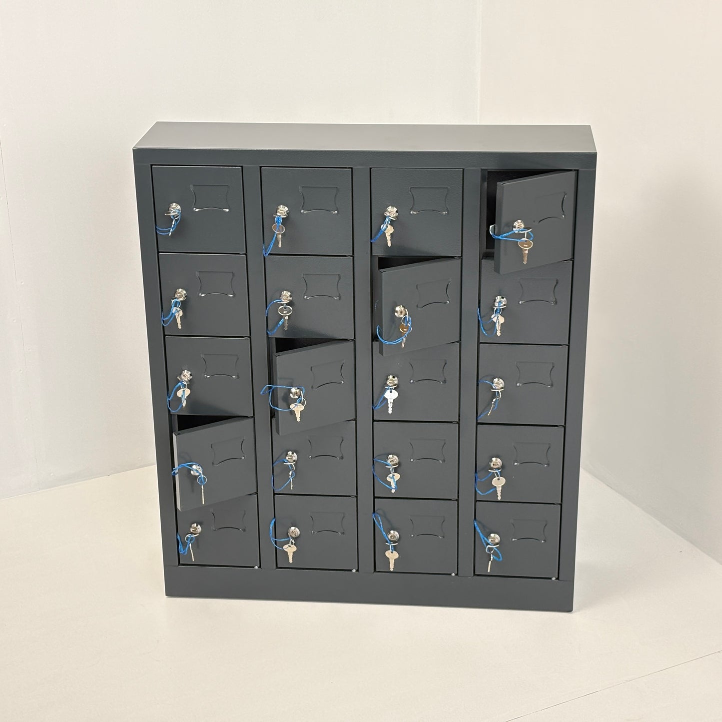 Telefoon opbergkast 5-laags 20 deuren 81x20x92cm Antracietgrijs