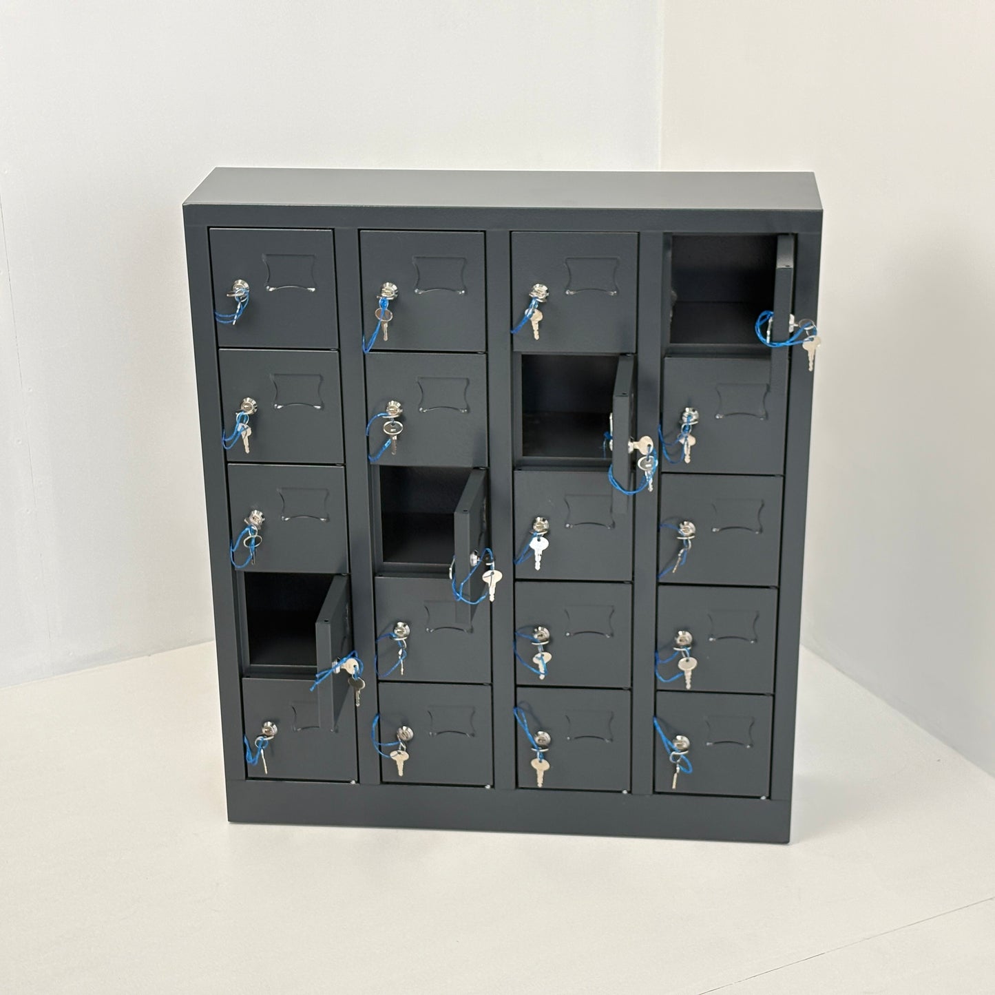 Telefoon opbergkast 5-laags 20 deuren 81x20x92cm Antracietgrijs