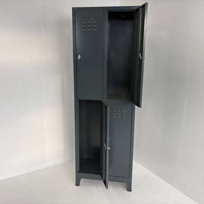 Locker vierdeurs 66x37x198cm Antracietgrijs