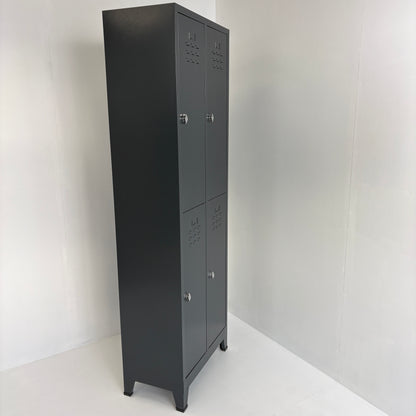 Locker vierdeurs 66x37x198cm Antracietgrijs