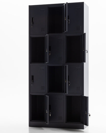 EWE-LockNLoad 12-Deurs Lockerkast 90x40x195cm Antracietgrijs