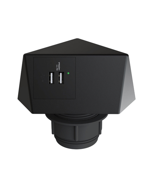 Stekkerdoos voor Bureau  met 2X Stopcontact + USB Type A incl. verlengsnoer