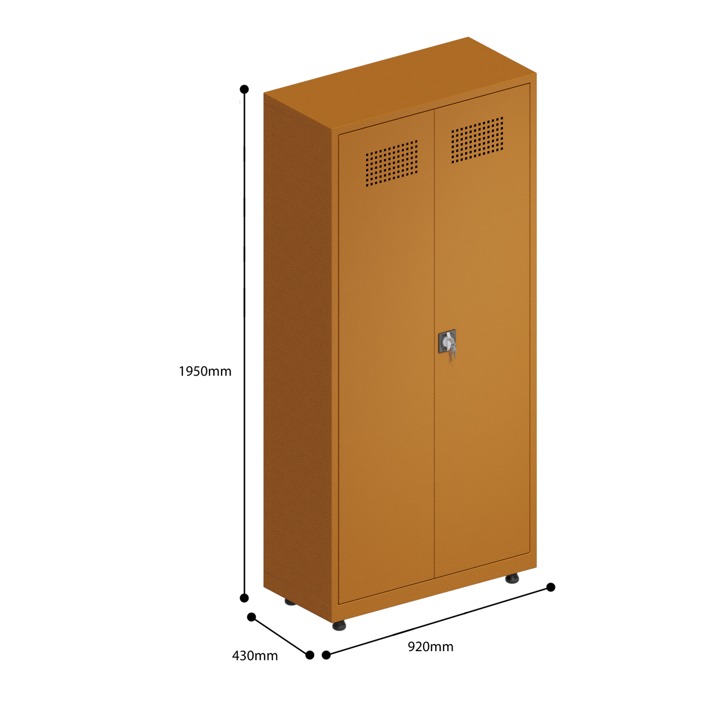 OPSLAGKAST VOOR CHEMISCHE STOFFEN MET 4 PLANKEN (920x430x1950mmH)
