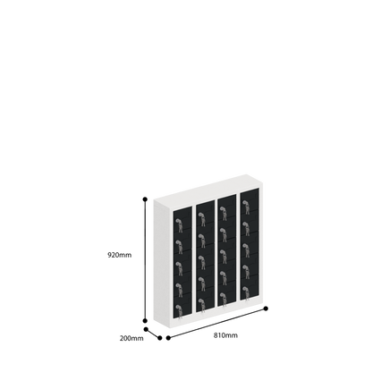 MOBIELE TELEFOON OPBERGKAST 5-LAAGS 20 DEUREN (810x200x920mmH)